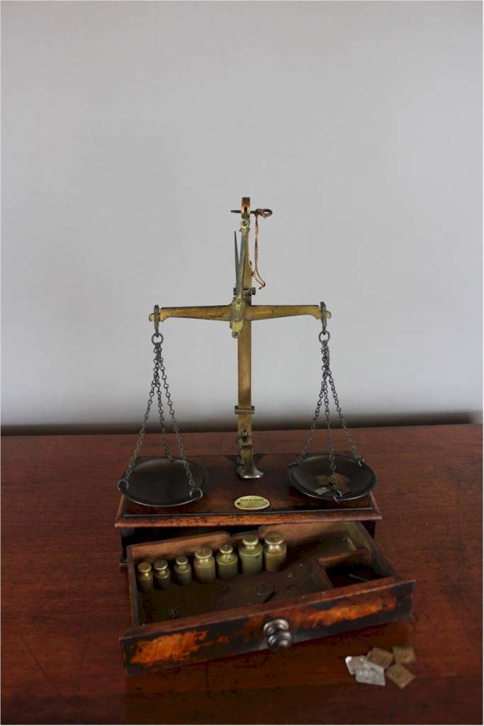 Antique Victorian jewellers scales by Charles Cooper
