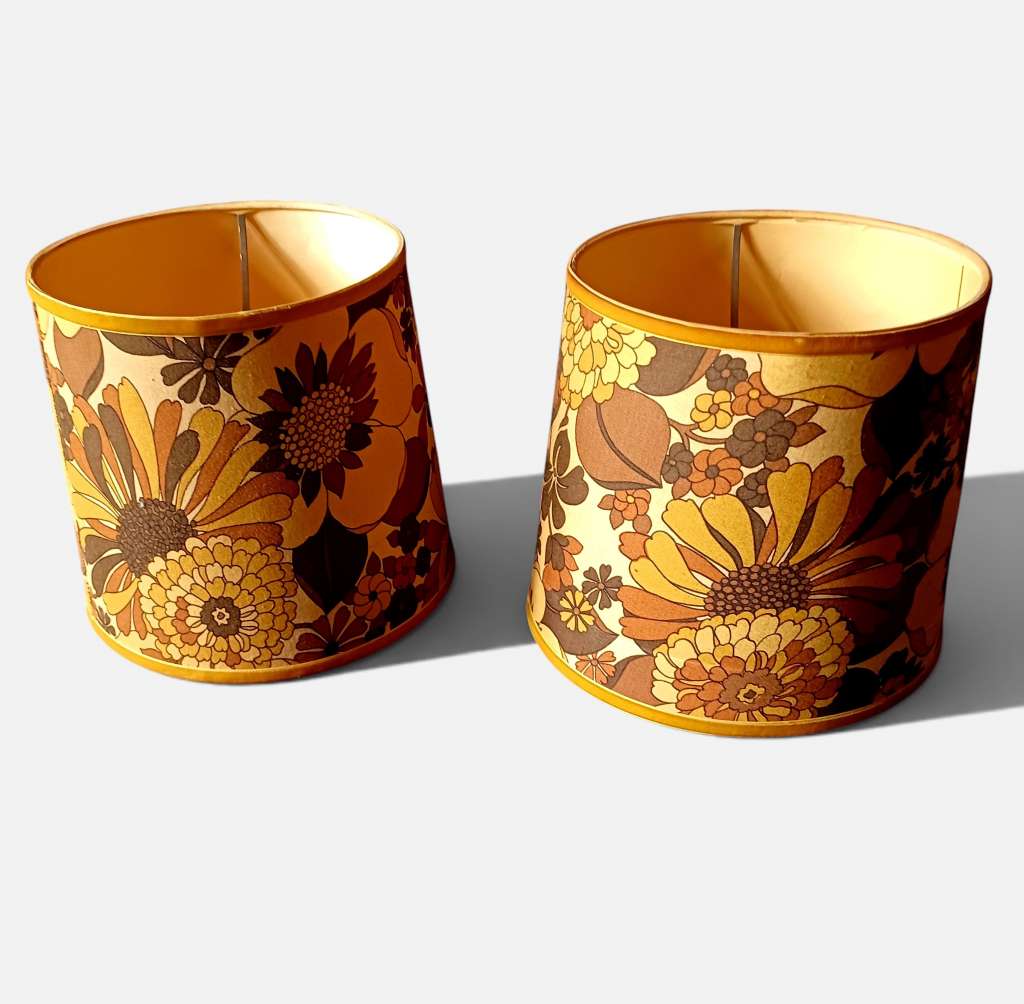 1970,s Pair of lampshades