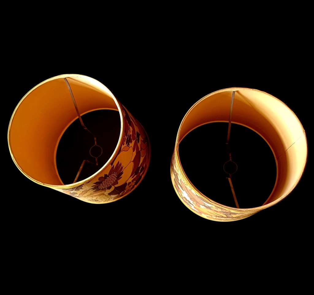 1970,s Pair of lampshades