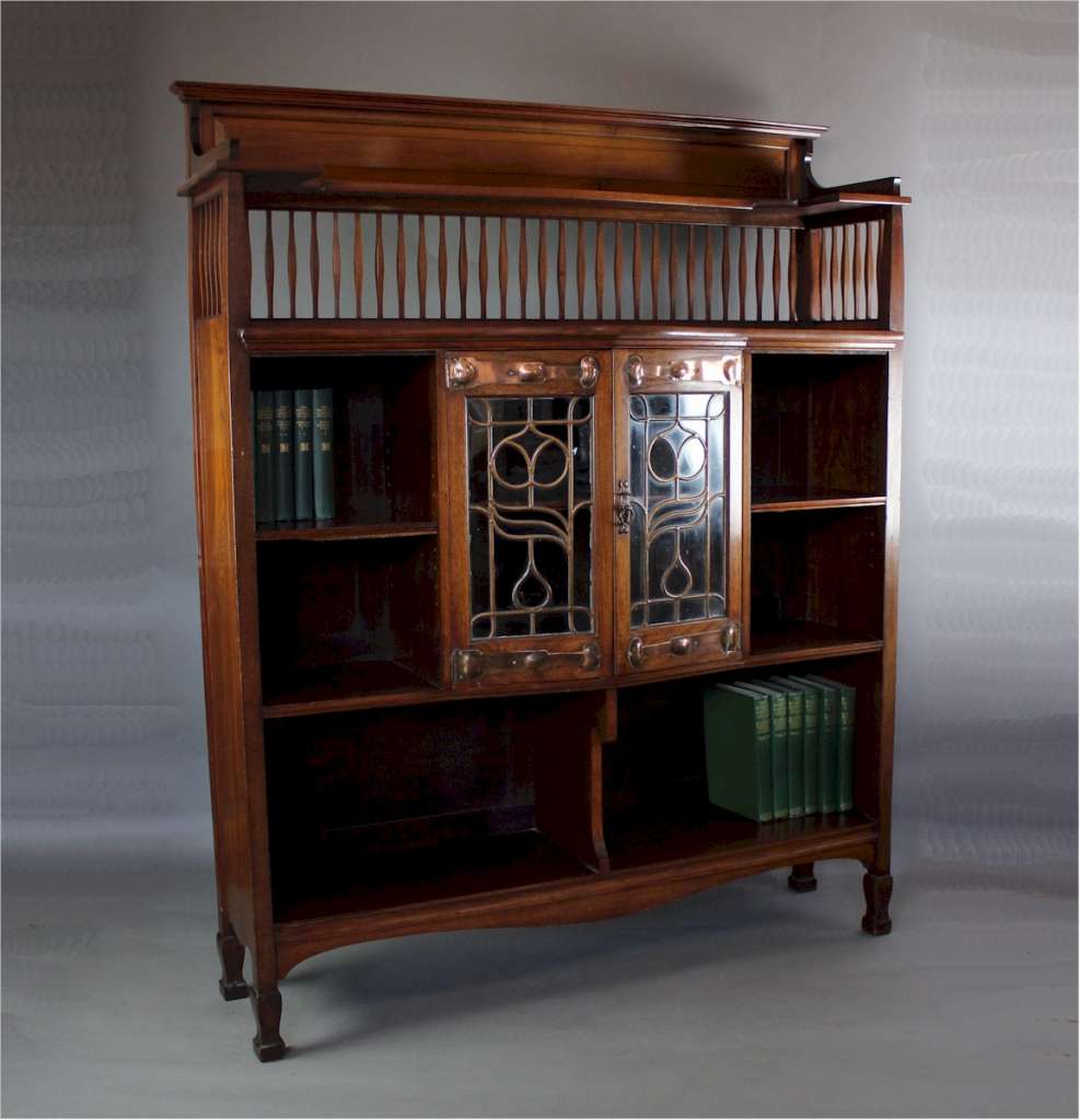 Shapland and Petter walnut display / bookcase