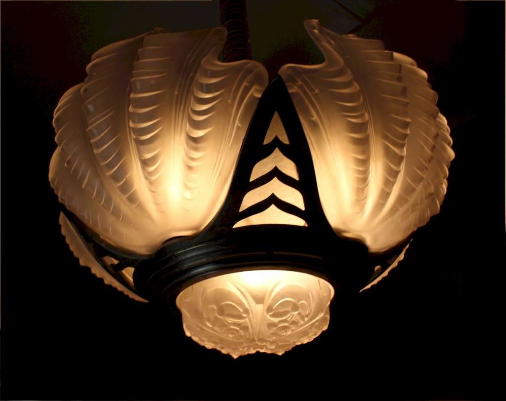 Wonderful Art Deco Shell Ceiling Light Art Deco Objects