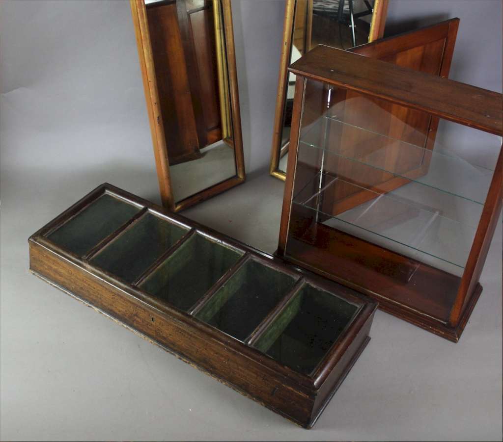 Victorian counter top shop display with compartments