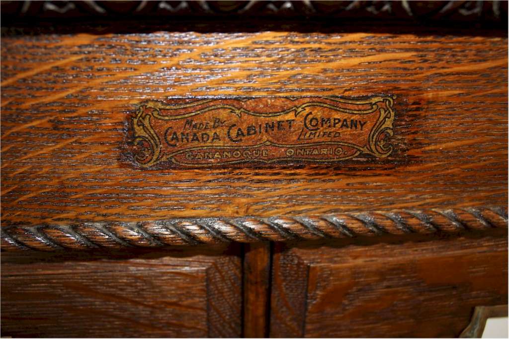 Oak filing cabinet by Canadian Cabinet Co. c1900