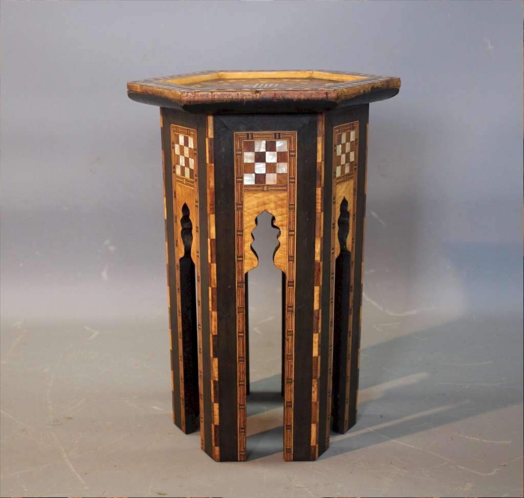 Small Moorish Liberty & Co inlaid table
