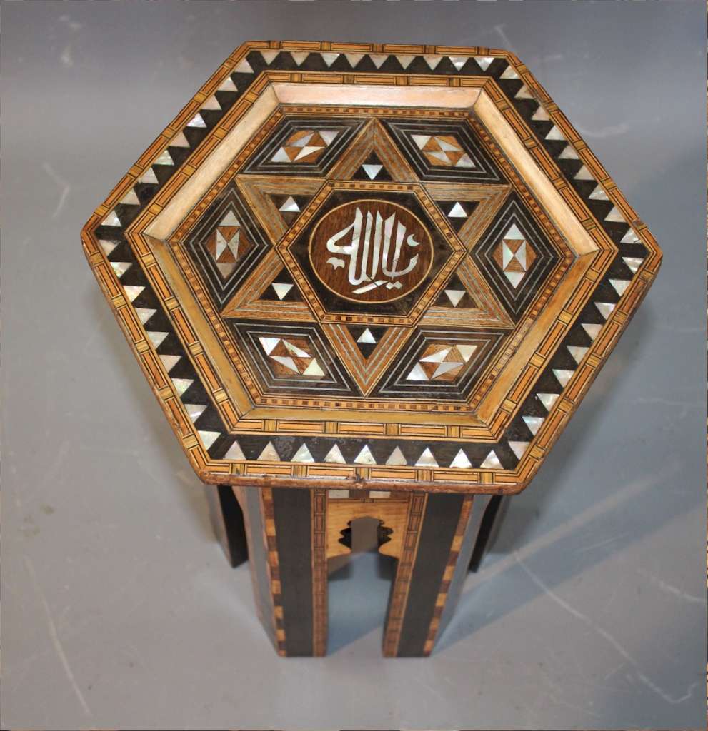 Small Moorish Liberty & Co inlaid table