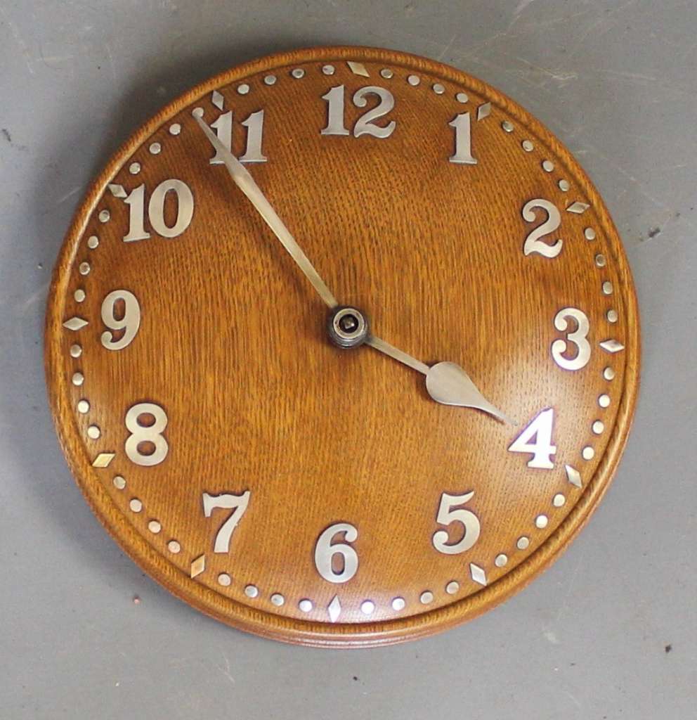 1930's Zenith for Heals oak domed wall clock.