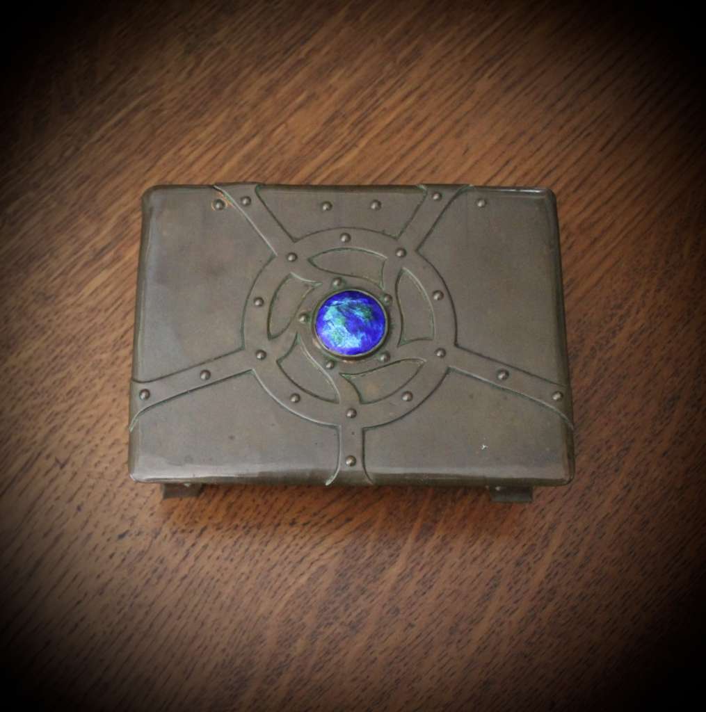 Arts and crafts copper casket by A.E. Jones