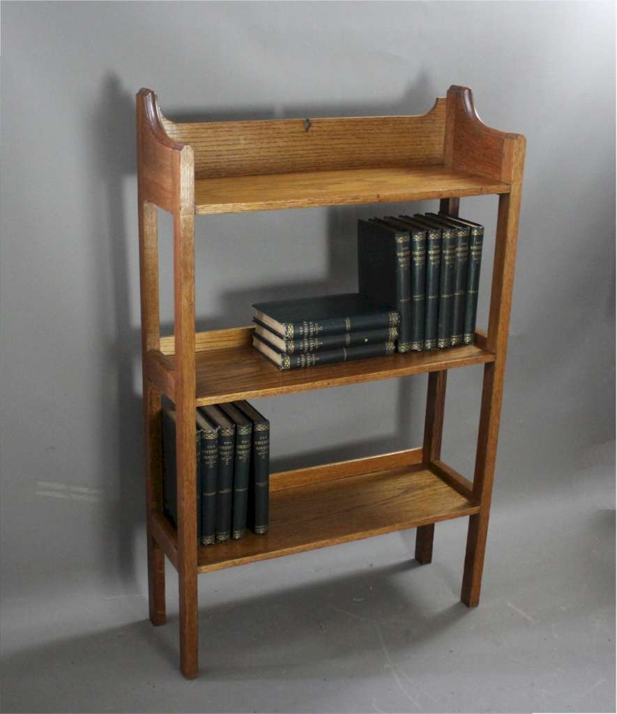 Arts and Crafts oak bookshelf by Harris Lebus