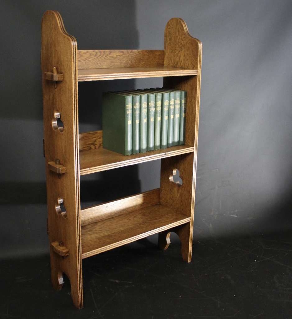 Oak arts and crafts Sedley bookshelf Liberty