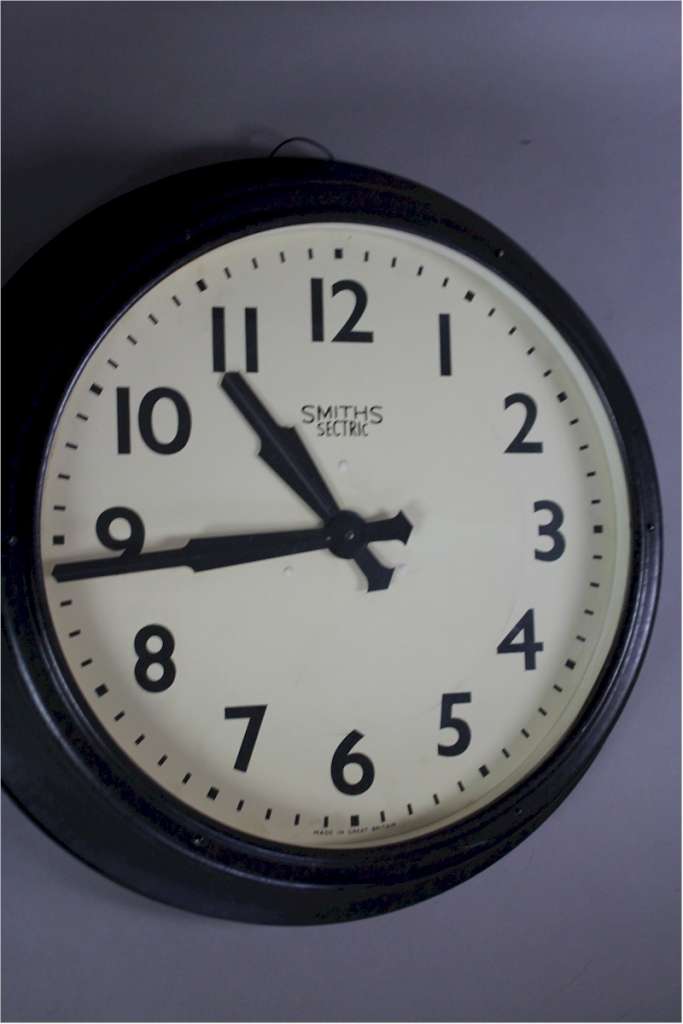 Large Smiths Sectric Factory clock 1940's