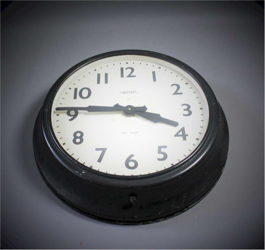 Large Smiths Sectric Industrial wall clock metal