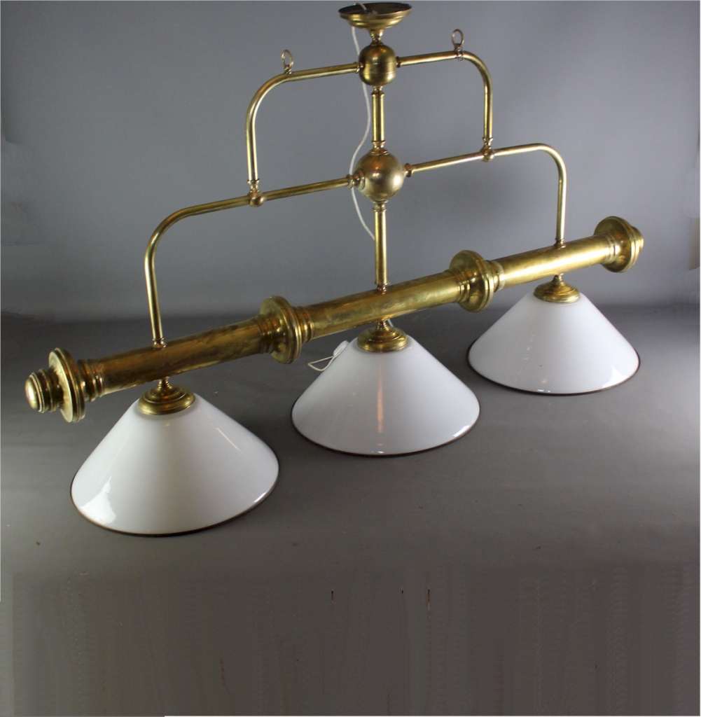 Victorian style brass snooker table lamp