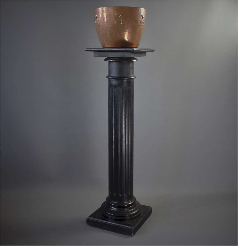 Victorian Ebonised fluted column