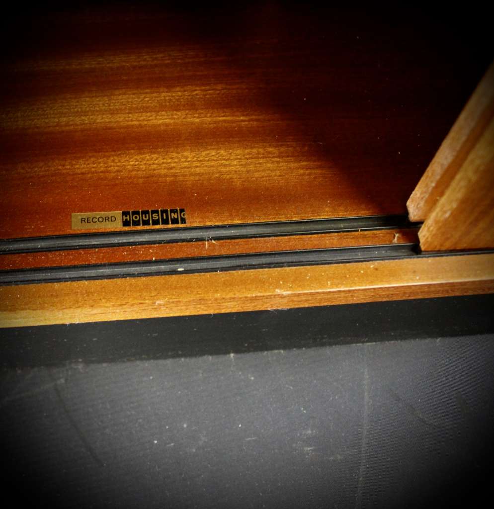 Teak Mid Century Record Housing cabinet