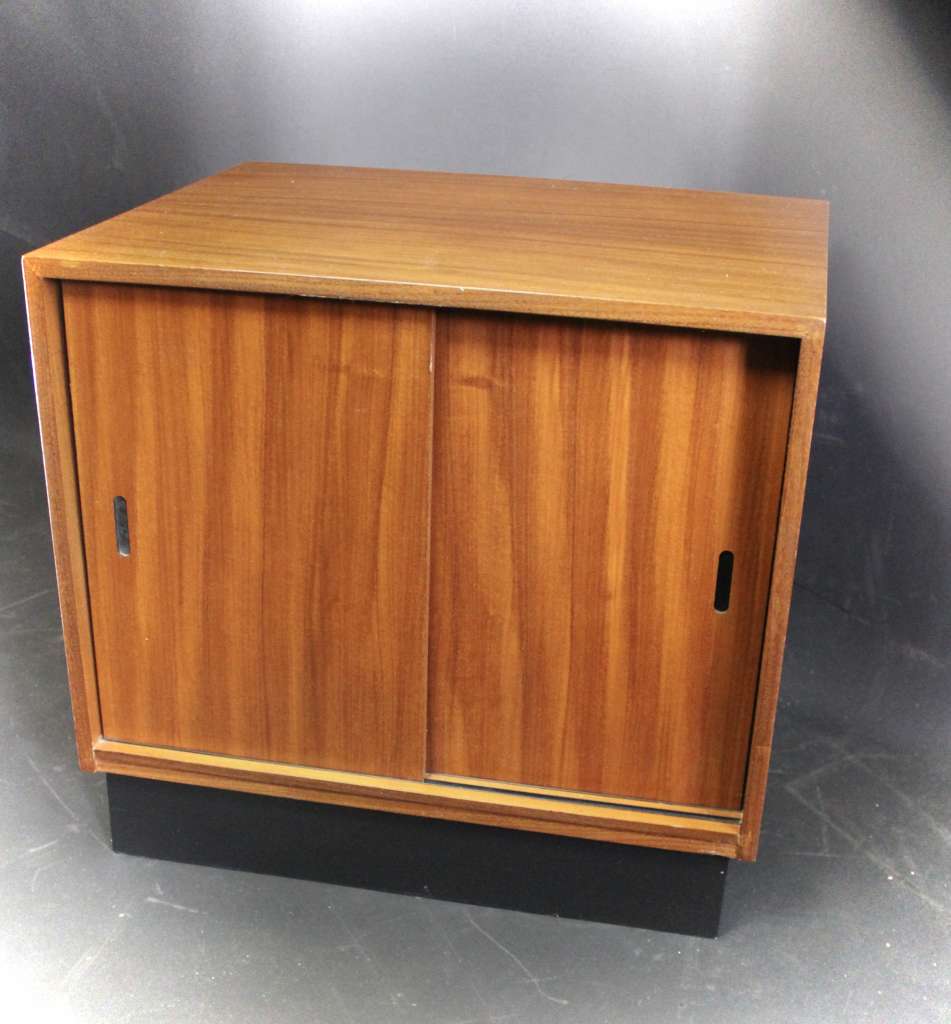 Mid Century Teak Record Housing cabinet