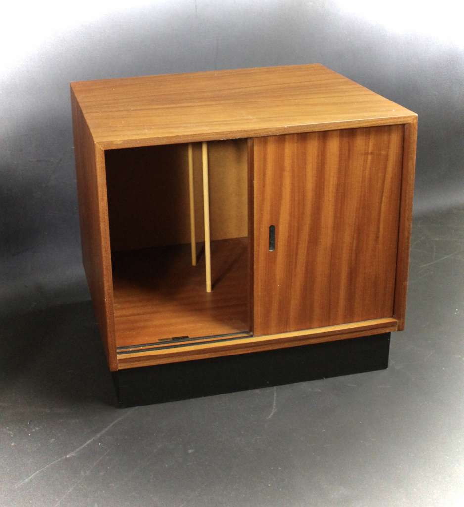 Mid Century Teak Record Housing cabinet