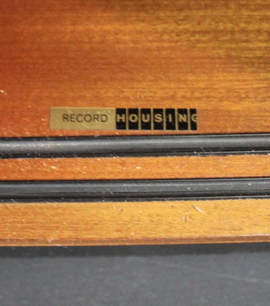 Mid Century Teak Record Housing cabinet