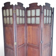 Arts and crafts 4 fold screen in oak