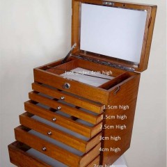  Lockable tabletop dentists chest in mahogany