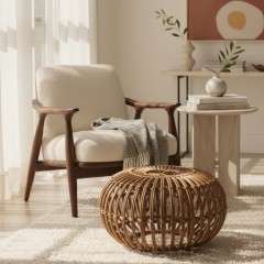  Lobster stool in wicker by Franco Albini