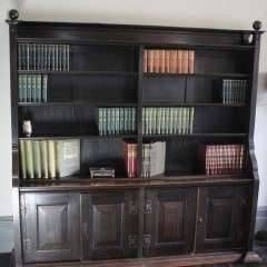 Arts And Crafts Bookcase In Dark Stained Oak