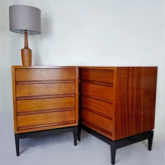 Matching pair of small mid century chests