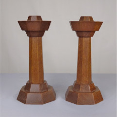 Pair of Arts and crafts candlesticks after Gordon Russell