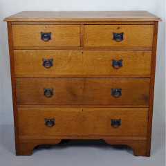 Arts and crafts chest in quartersawn golden oak