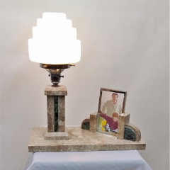 Art Deco lamp incorporating a picture frame