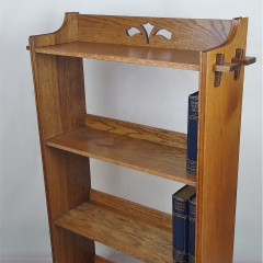 Arts and crafts bookcase of pegged construction