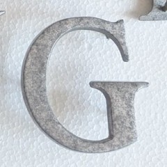  Solid aluminium letters with brass threaded fixings