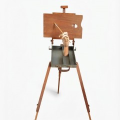 Travelling artists easel and paint/brushes box