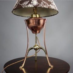 W.A.S Benson converted oil table lamp