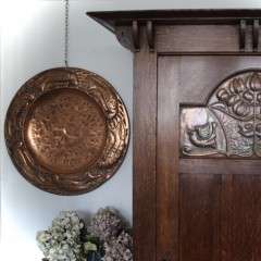 Liberty Arts and Crafts copper charger with Birds