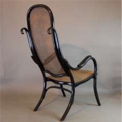 Thonet high back bentwood fireside chair No 6351
