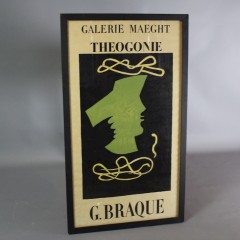 Georges Braque framed poster Theogonie, Galerie Maeght