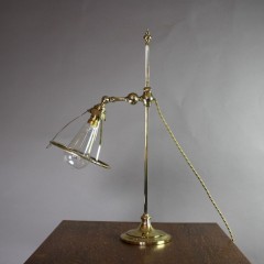 Arts and Crafts brass table lamp by Faraday and Sons