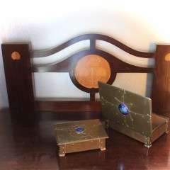 Arts and Crafts copper enamel roundel box