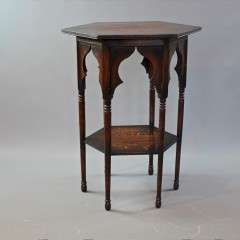 Arts and Crafts Moorish table in oak for Liberty &Co