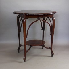 Art Nouveau exquisite mahogany occasional table