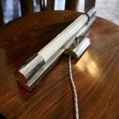 Art Deco Modernist chrome wall strip light
