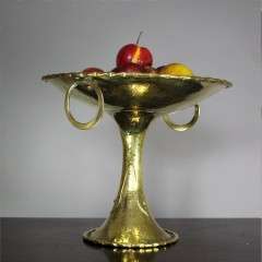Arts and Crafts raised brass bowl by Olbury c1900