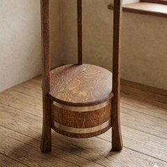 Arts and crafts table in oak by R A Lister of Dursley