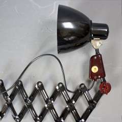 Vintage German Scissor Lamp with Bakelite Shade from Helion Arnstadt.