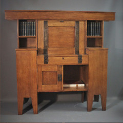Liberty & Co Arts and crafts oak bureau designed by Leonard Wyburd