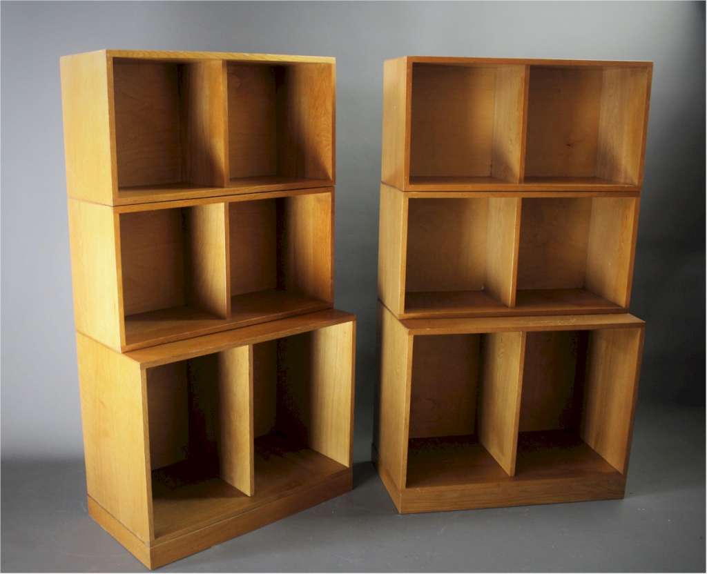 Unix Sectional Oak Bookcase by Phoenix Gallery