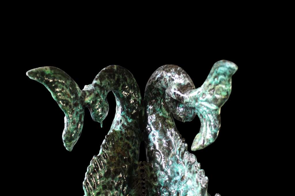 Fountain with dolphins by Vallauris French