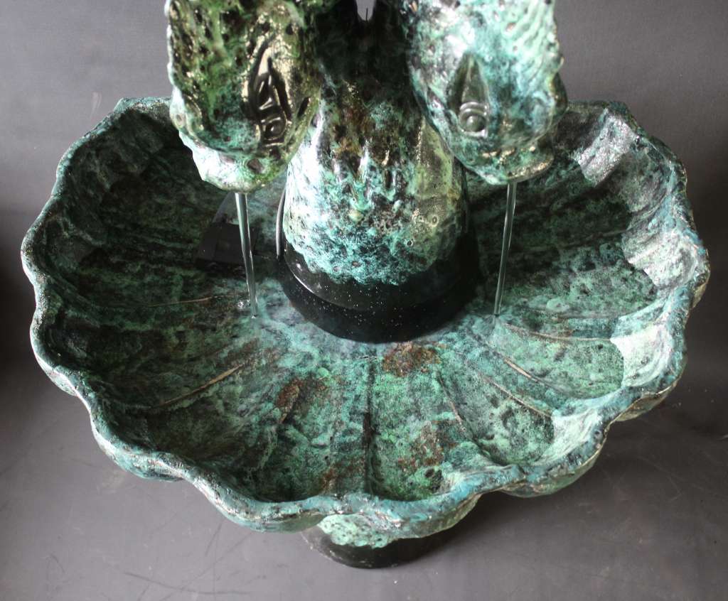 Fountain with dolphins by Vallauris French