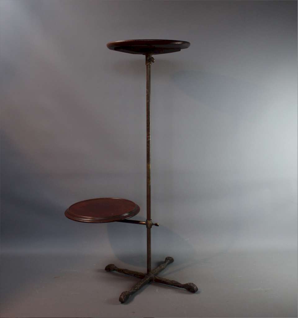 Victorian mahogany and brass shop display stand