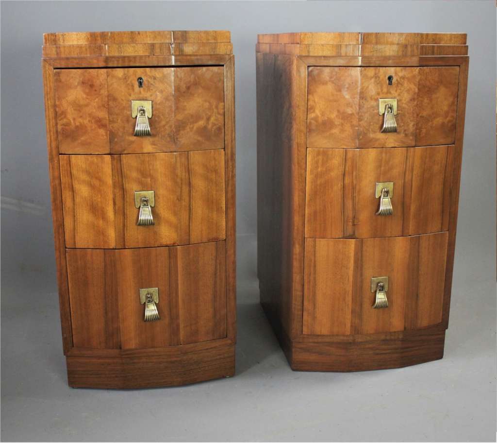 Pair Of Art Deco Bedside Cabinets